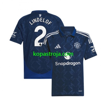Billiga Fotbollströjor Manchester United Victor Lindelof 2 Borta tröja 2024/25 Kortärmad